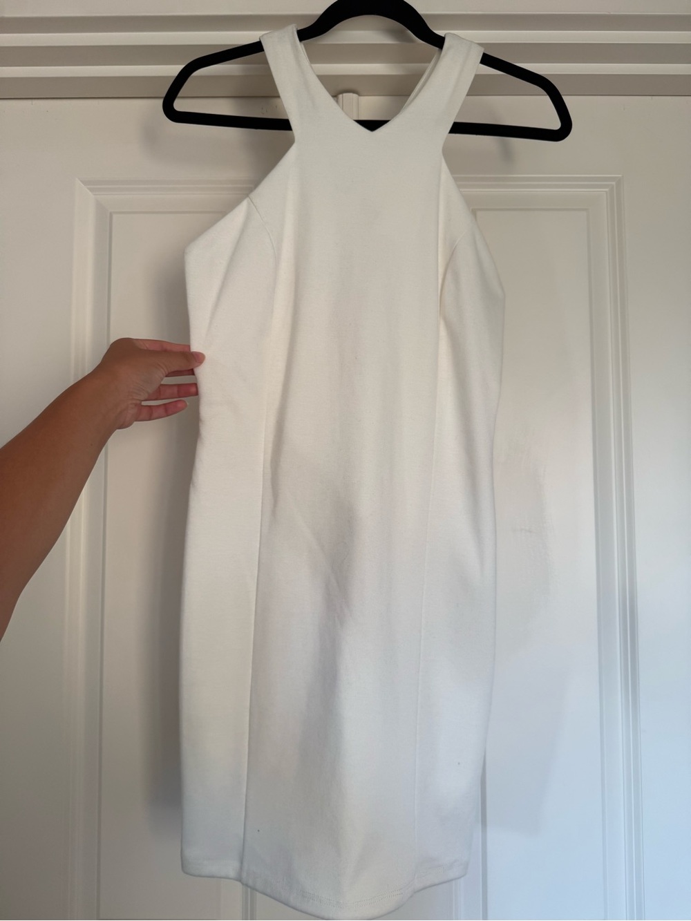 Tobi White Halter Sheath Mini Dress